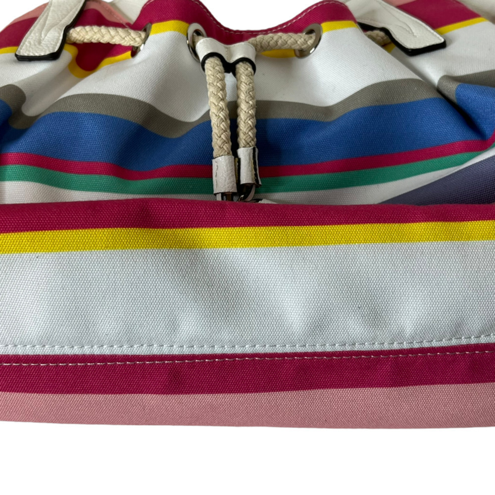 Liz Claiborne Vintage Striped Satchel Hobo Purse - Picture 5 of 5